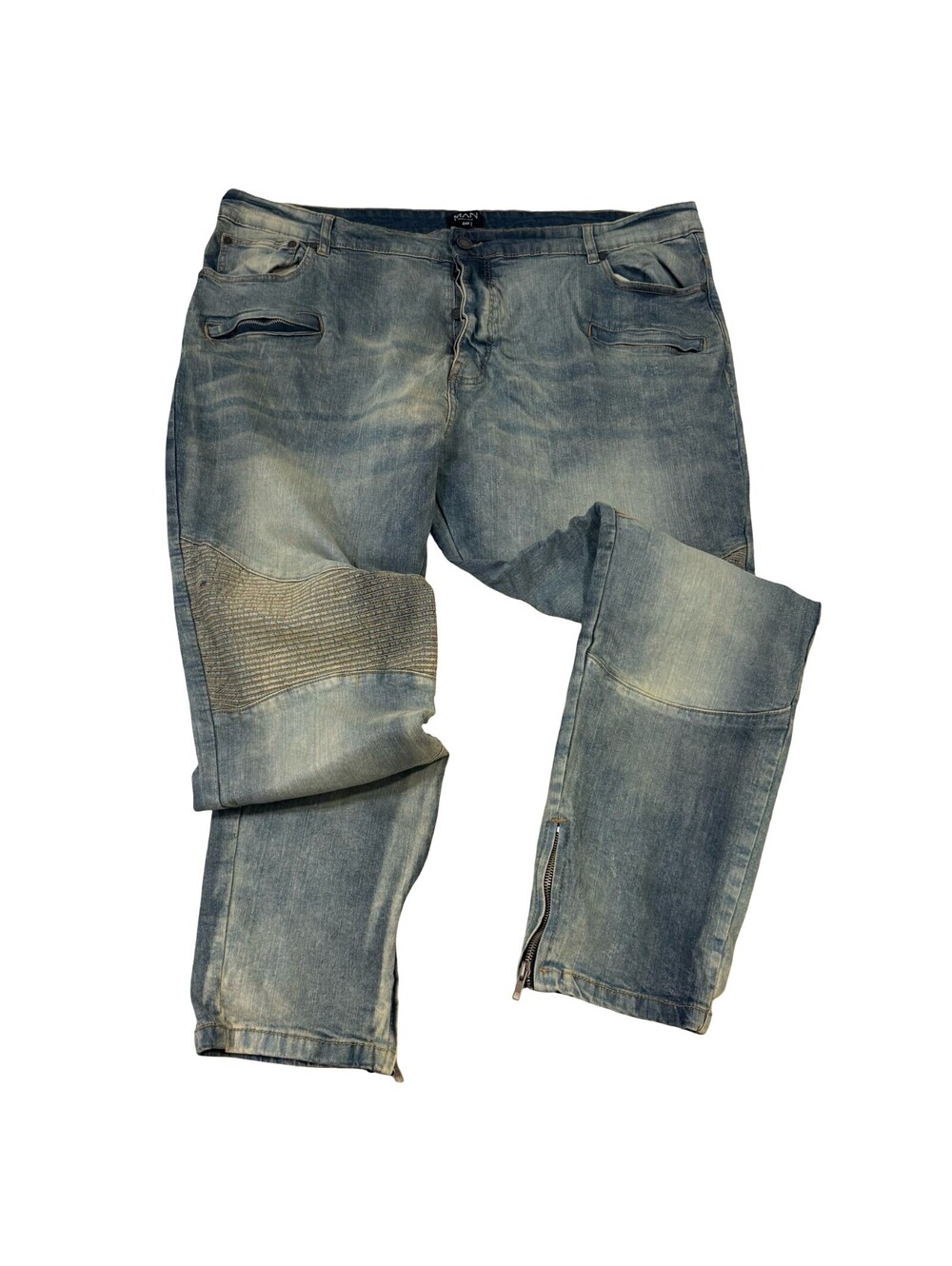 MAN Blue Denim Straight Leg Jeans - Size 44R